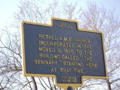 Bethel A.M.E. Church Marker. Click for full size. Bethel A.M.E. Church Marker image. Click for full size.