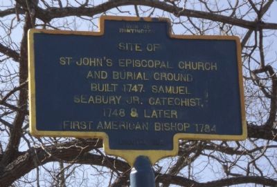 St. John’s Episcopal Church Marker. Click for full size. St. John’s Episcopal Church Marker image. Click for full size.