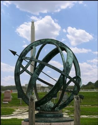 Armillary Sundial mentioned in the marker image. Click for full size.