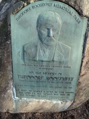 Theodore Roosevelt Memorial Park Marker. Click for full size. Theodore Roosevelt Memorial Park Marker image. Click for full size.