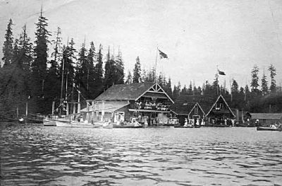 Vancouver Rowing Club from Coal Harbor (1903) image. Click for full size.