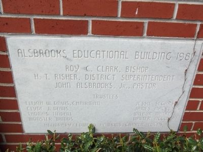Educational Building Dedication Stone image. Click for full size.