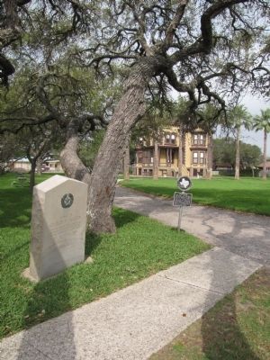 Home of George W. Fulton w/marker in foreground image. Click for full size.