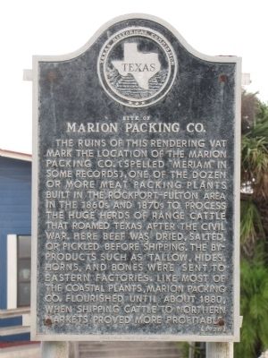 Site of Marion Packing Co. Marker image. Click for full size.