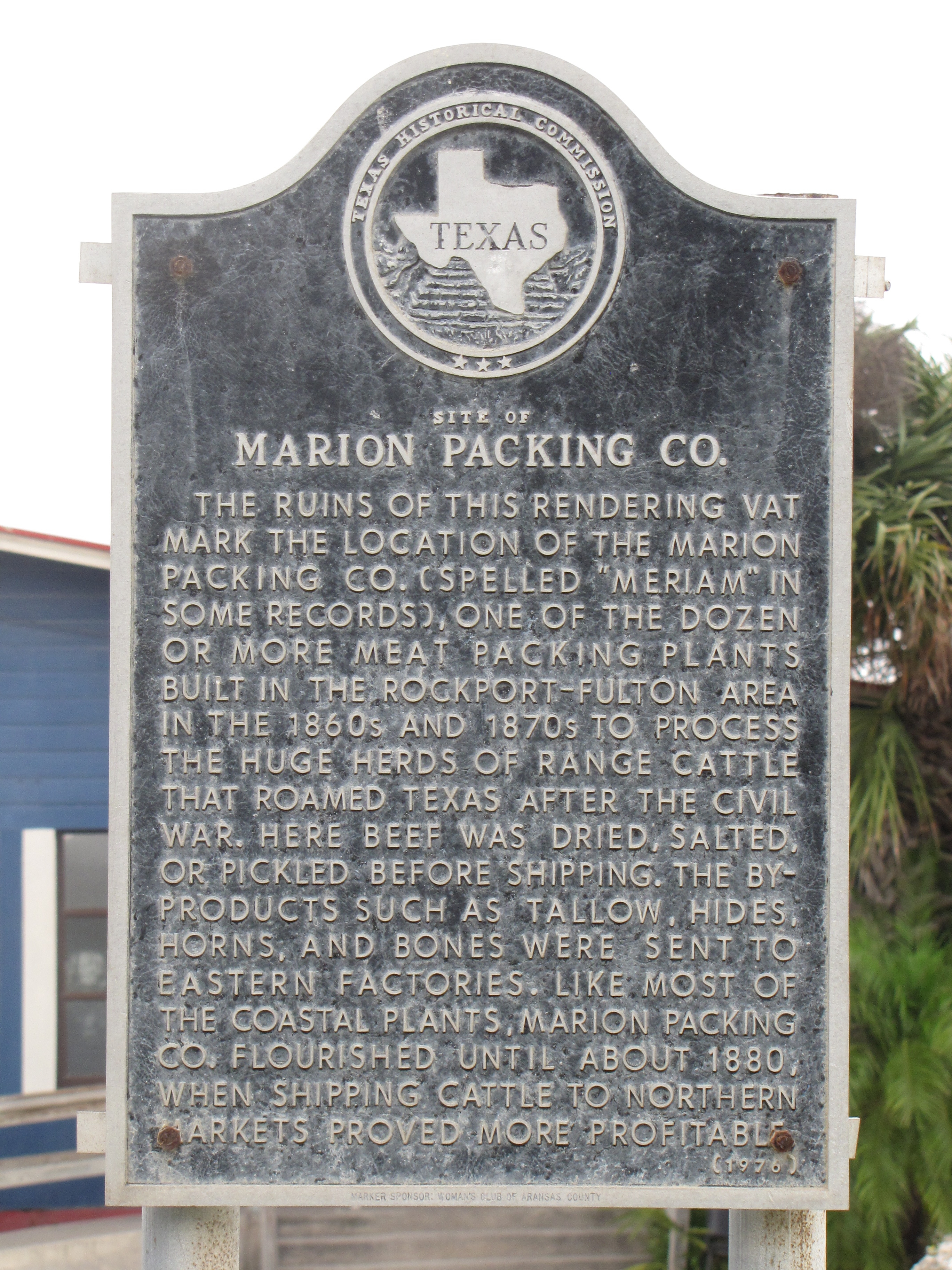 Site of Marion Packing Co. Marker