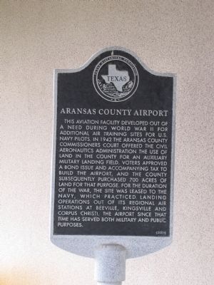 Aransas County Airport Marker image. Click for full size.