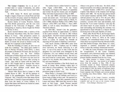 Lamar Cemetery Brochure. Click for full size. Lamar Cemetery Brochure image. Click for full size.