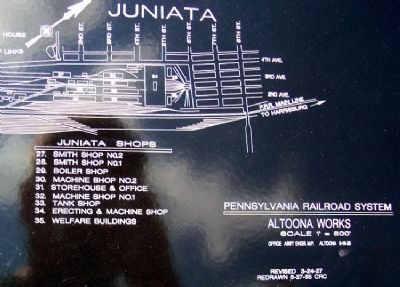 Altoona Works Schematic on Marker image. Click for full size.