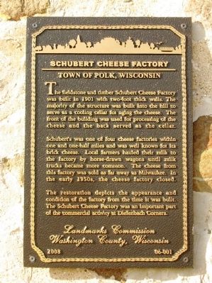 Schubert Cheese Factory Marker. Click for full size. Schubert Cheese Factory Marker image. Click for full size.