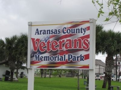 Aransas County Veterans Memorial Park Sign image. Click for full size.