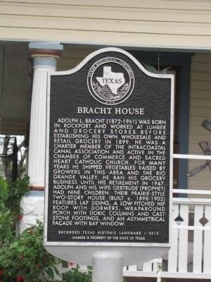 Bracht House Marker image. Click for full size.
