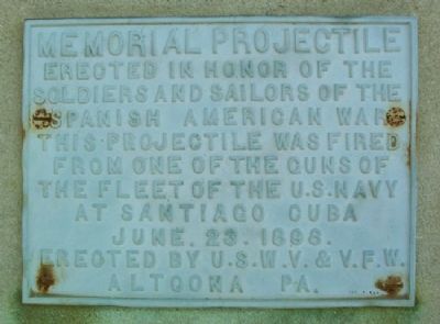 Memorial Projectile Marker image. Click for full size.