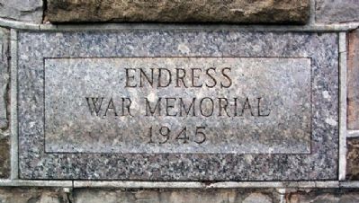 Endress War Memorial Marker. Click for full size. Endress War Memorial Marker image. Click for full size.