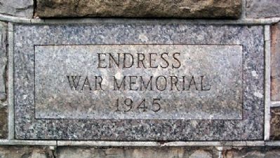 Endress War Memorial Marker image. Click for full size.