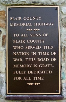 Blair County Memorial Highway Marker image. Click for full size.