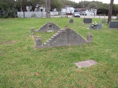 John Fagan gravesite with marker in foreground image. Click for full size.