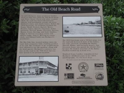 The Old Beach Road Marker image. Click for full size.