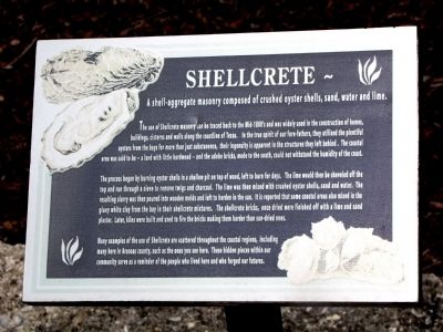 Shellcrete Description Plaque image. Click for full size.