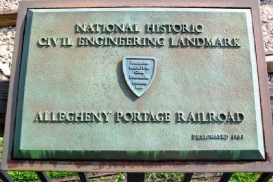 Allegheny Portage Railroad NHCEL Marker image. Click for full size.