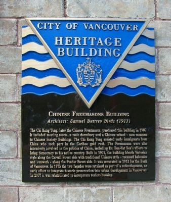 Chinese Freemasons Building Marker image. Click for full size.