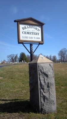 Sign at Bradford Cemetery entrance image. Click for full size.