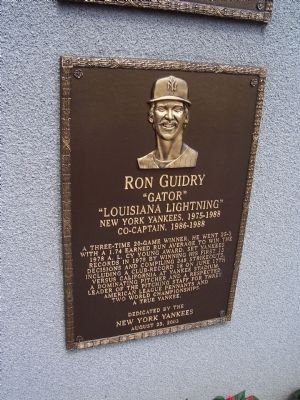 Ron Guidry Marker image. Click for full size.
