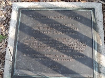 Van Cortlandt House Marker image. Click for full size.
