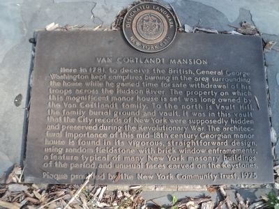 Van Cortlandt Mansion Marker image. Click for full size.