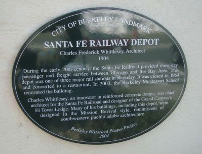 Santa Fe Railway Depot Marker image. Click for full size.