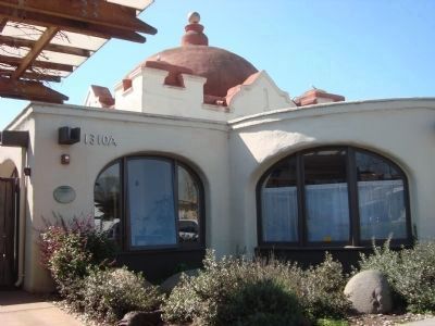 Santa Fe Railway Depot and Marker image. Click for full size.