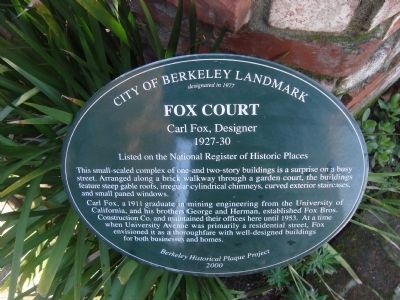Fox Court Marker image. Click for full size.