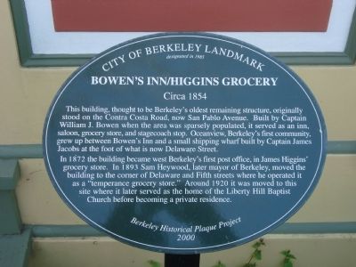 Bowen�s Inn/Higgins Grocery Marker image. Click for full size.