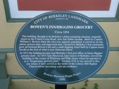 Bowens Inn/Higgins Grocery Marker image. Click for full size.