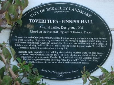 Toveri Tupa – Finnish Hall Marker image. Click for full size.