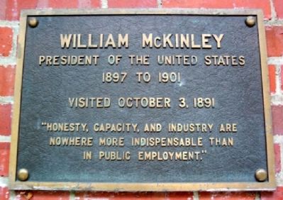 Ohio University's William McKinley Marker image. Click for full size.