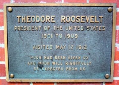 Ohio University's Theodore Roosevelt Marker image. Click for full size.