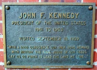 Ohio University's John F. Kennedy Marker image. Click for full size.