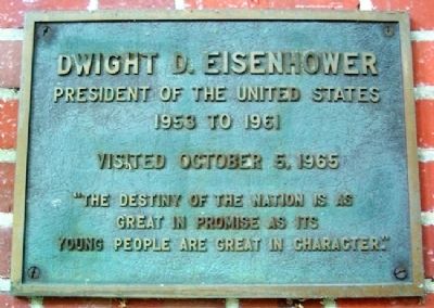 Ohio University's Dwight D. Eisenhower Marker image. Click for full size.