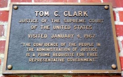 Ohio University's Tom C. Clark Marker image. Click for full size.