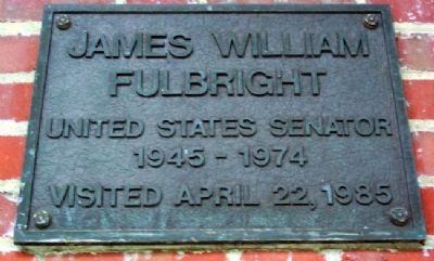 Ohio University's James William Fulbright Marker image. Click for full size.