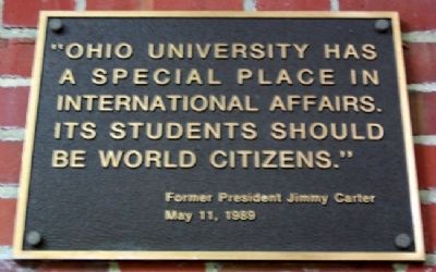 Ohio University's Jimmy Carter Marker image. Click for full size.