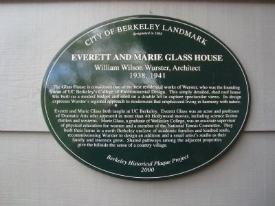 Everett and Marie Glass House Marker image. Click for full size.