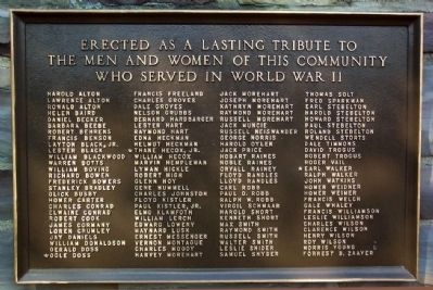 Bloom Township War & Veterans Memorial WWII image. Click for full size.