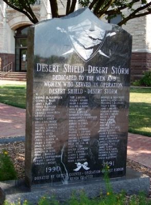 Desert Shield - Desert Storm Memorial (Side A) image. Click for full size.