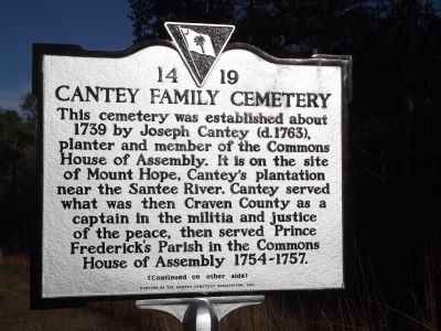 Cantey Family Cemetery Marker image. Click for full size.