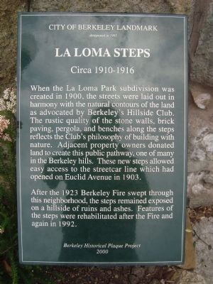 La Loma Steps Marker image. Click for full size.