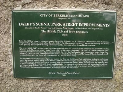 Daley’s Scenic Park Street Improvenents Marker. Click for full size. Daley’s Scenic Park Street Improvenents Marker image. Click for full size.