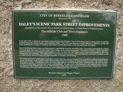 Daley’s Scenic Park Street Improvenents Marker image. Click for full size.