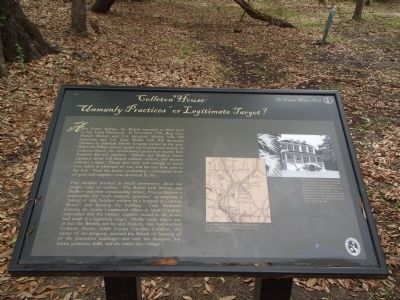 Colleton House: “Unmanly Practices” or Legitimate Target? Marker image. Click for full size.