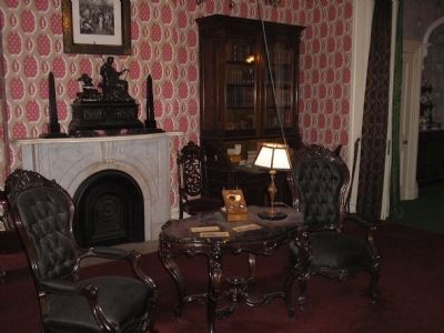 Library at Theodore Roosevelt Birthplace. Click for full size. Library at Theodore Roosevelt Birthplace image. Click for full size.
